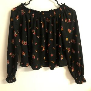 Floral off-the-shoulder top